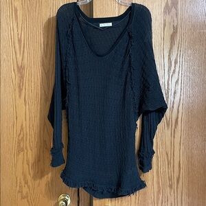 We The Free Black V-Neck Sweater